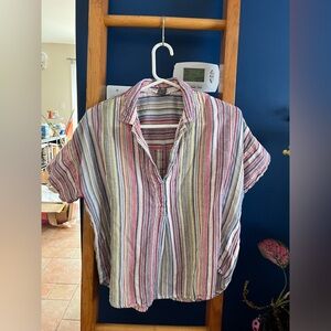 Pilcro and the Letterpress button down shirt with stripes Sz M